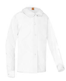 Peter Pan Long Sleeve Broadcloth Blouse, No Pocket w/Logo - 1124