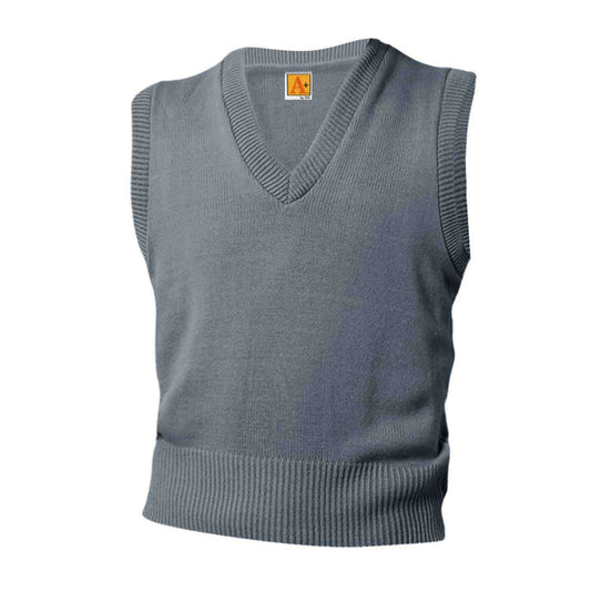 Unisex V-Neck Pullover Jersey Knit Sweater Vest w/Logo - 1104