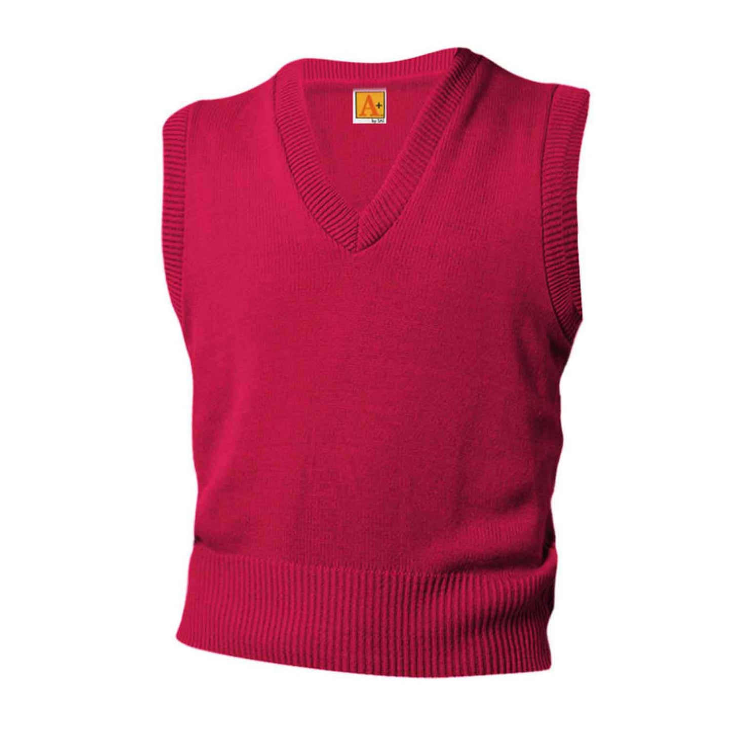 Unisex V-Neck Pullover Jersey Knit Sweater Vest w/Logo - 1107