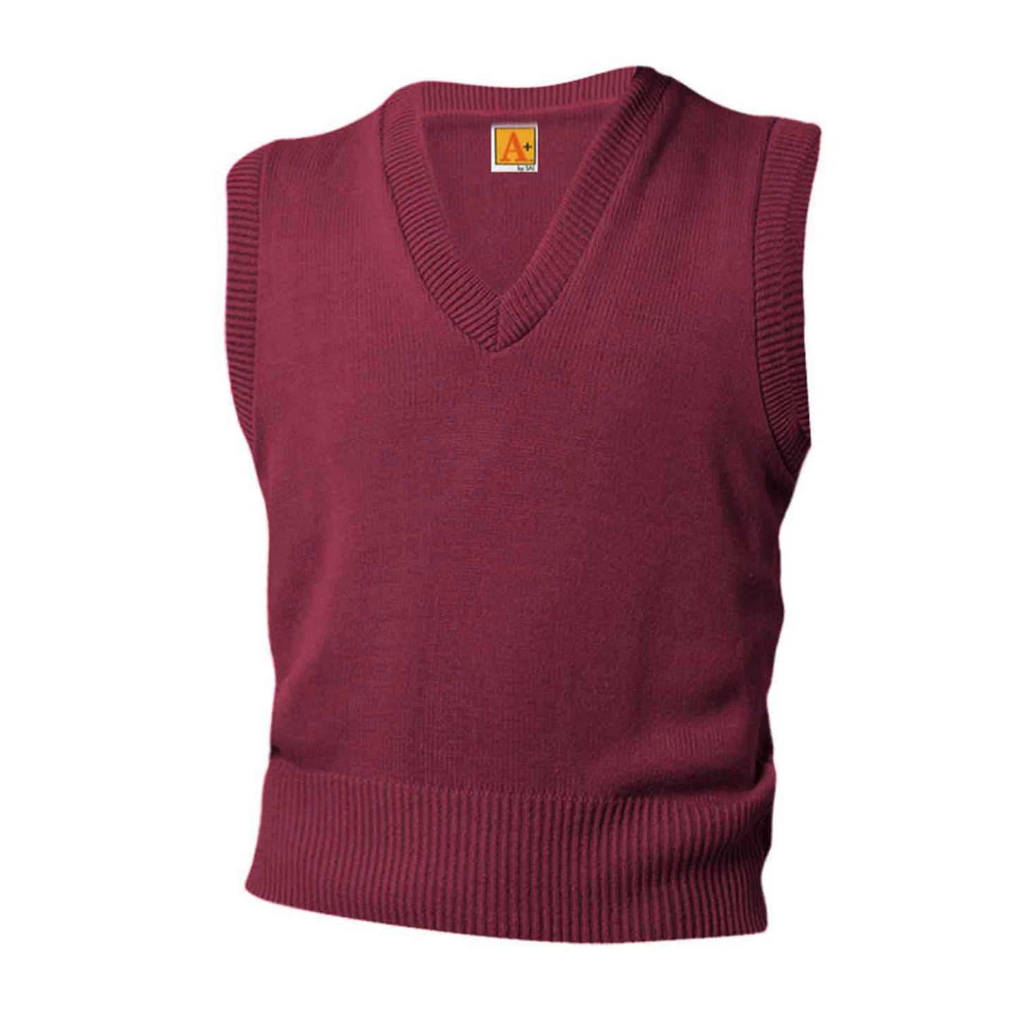 Unisex V-Neck Pullover Jersey Knit Sweater Vest w/Logo - 1106