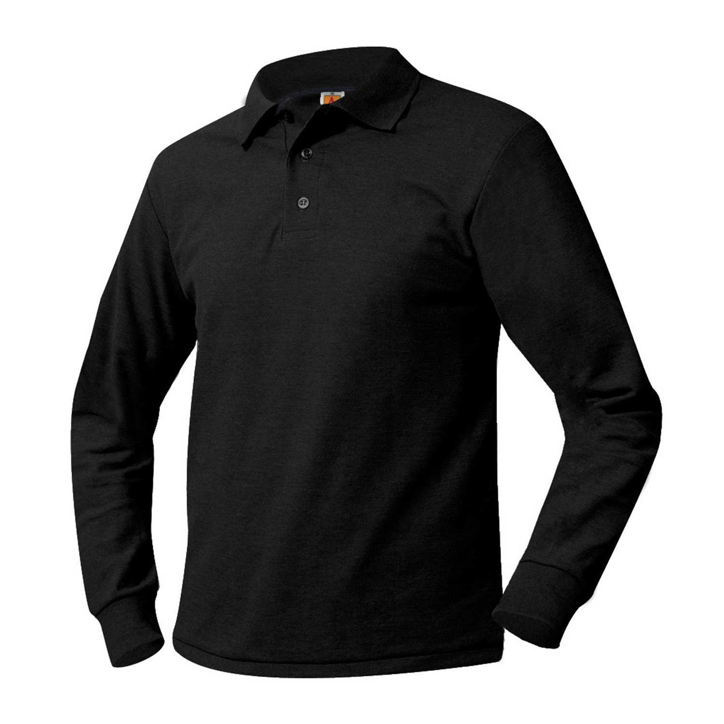 Unisex Pique Polo Shirt, Long Sleeves, Ribbed Cuffs w/Logo - 1113