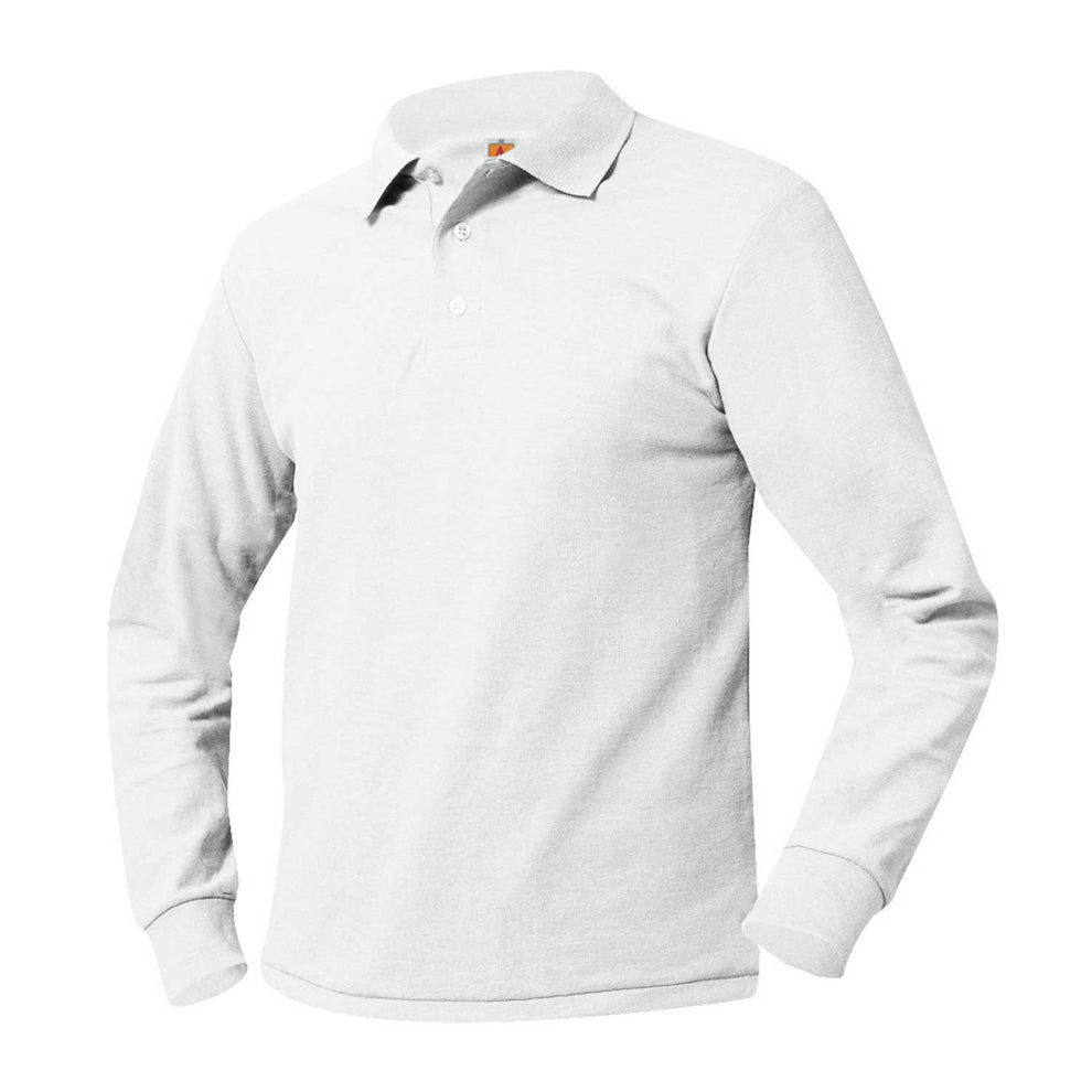 Unisex Pique Polo Shirt, Long Sleeves, Ribbed Cuffs w/Logo - 1100 – My ...