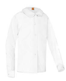 Peter Pan Long Sleeve Broadcloth Blouse, No Pocket w/Logo - 1101